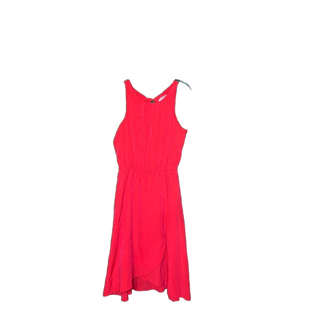 Athleta Martinique Sleeveless Neon Coral Pink Keyhole Back Dress Size Small